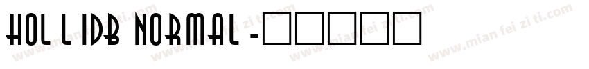 HolliDB Normal字体转换